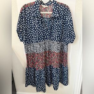 Umgee brand tiered Midi dress, size XL